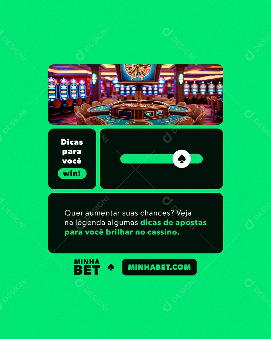 Cassino Dicas Para Você Social Media PSD Editável