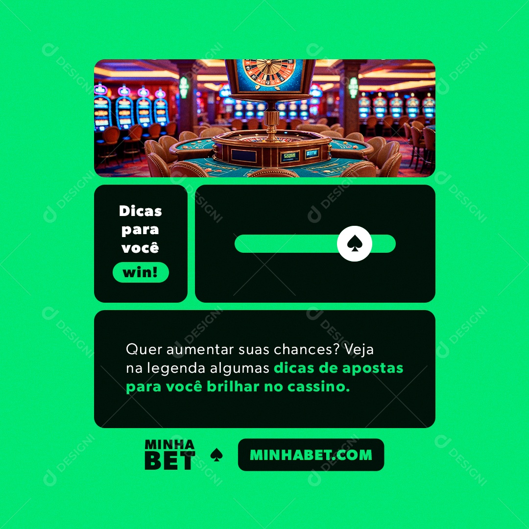 Cassino Dicas Para Você Social Media PSD Editável