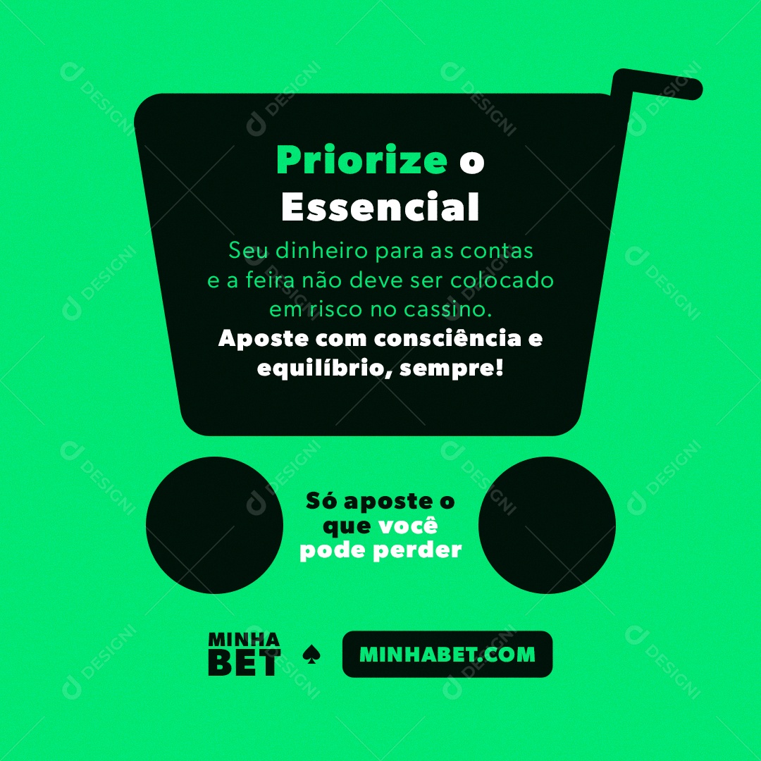 Cassino Priorize o Essencial Social Media PSD Editável