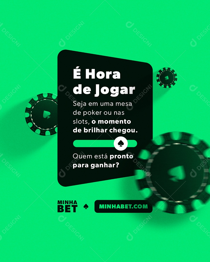 Cassino é Hora de Jogar Social Media PSD Editável