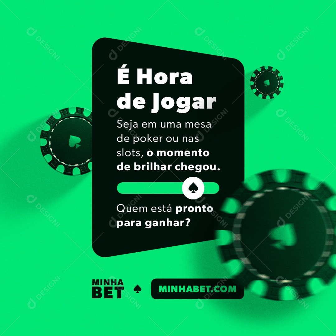 Cassino é Hora de Jogar Social Media PSD Editável