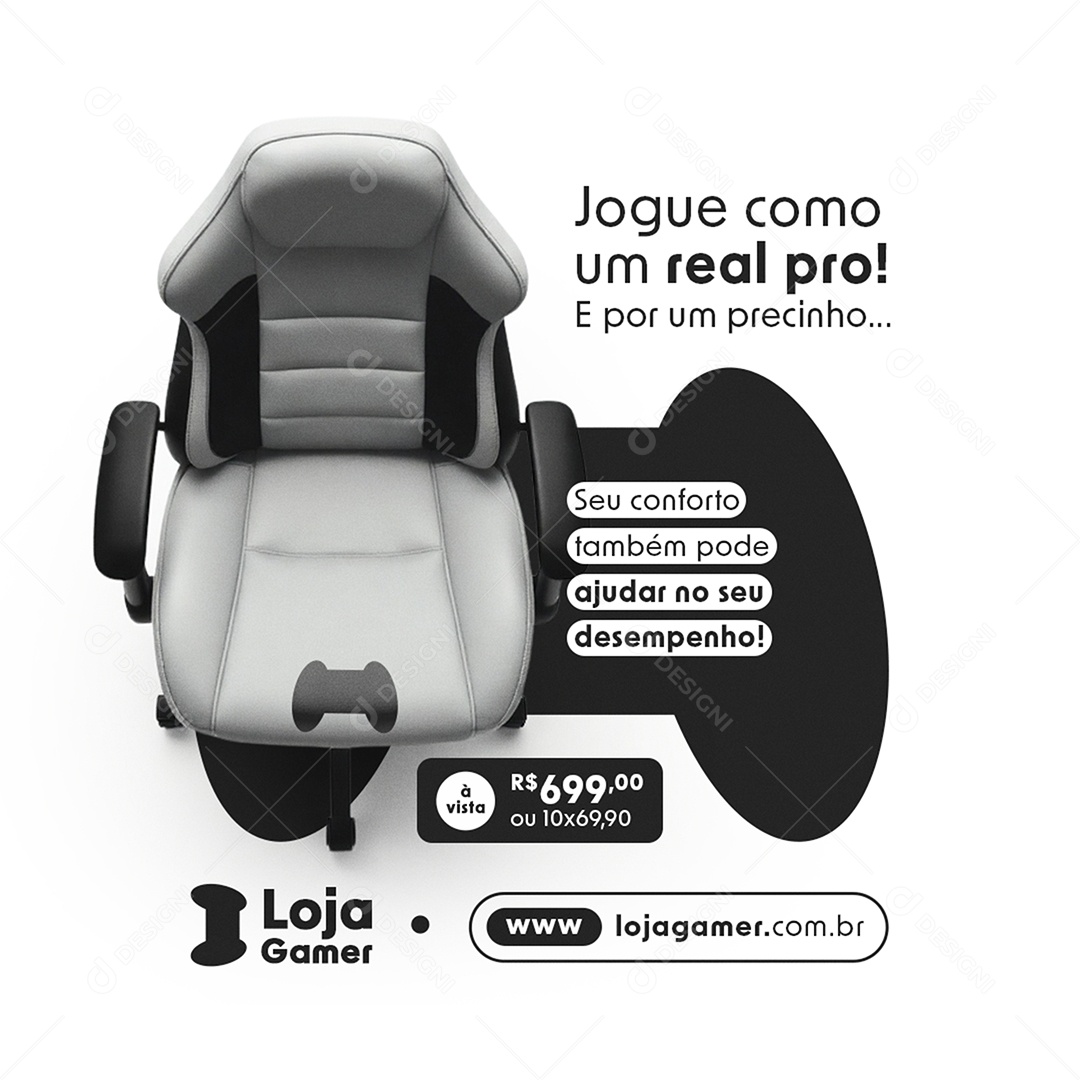 Loja Gamer Jogue ComoUmReal Pro Social Media PSD Editável