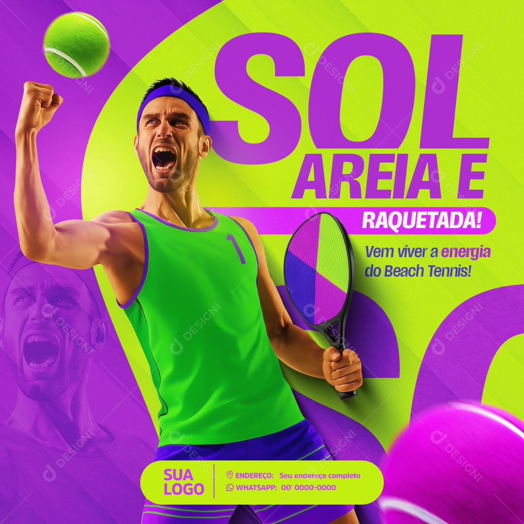 Beach Tennis Social Media PSD Editável