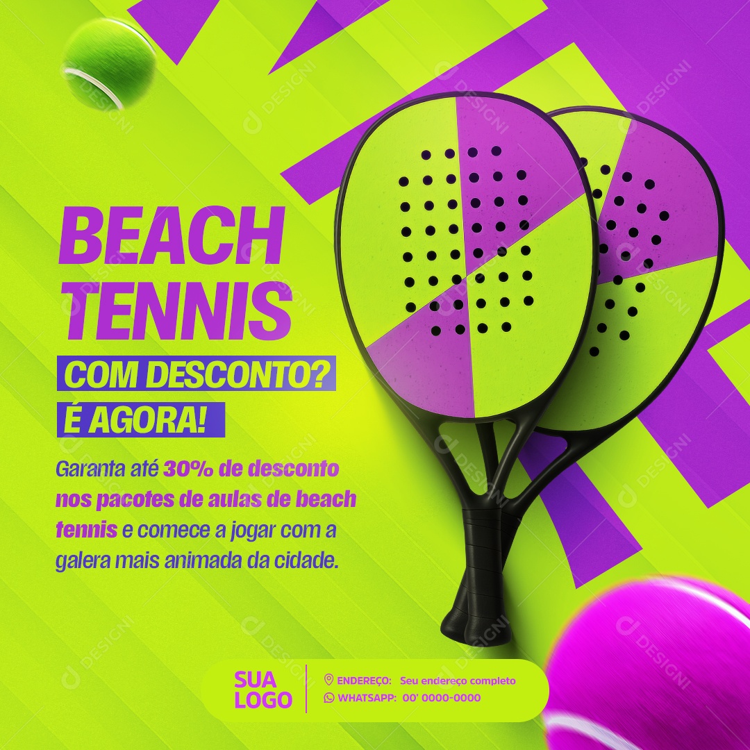 Beach Tennis Social Media PSD Editável