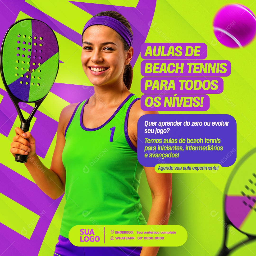 Beach Tennis Social Media PSD Editável