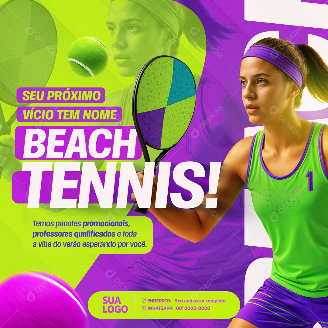 Beach Tennis Social Media PSD Editável