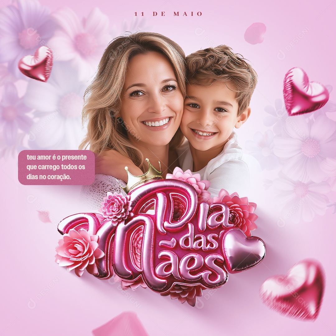 Dia das Mães 11 de Maio Social Media PSD Editável