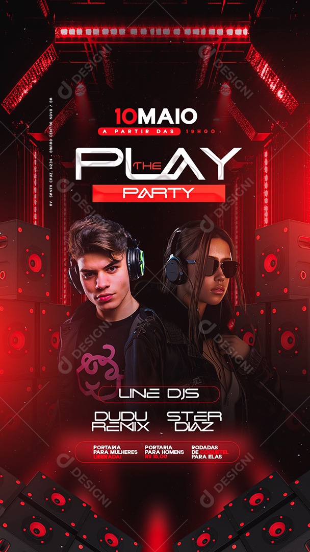 Story Flyer Próximos Shows Remix Social Media PSD Editável