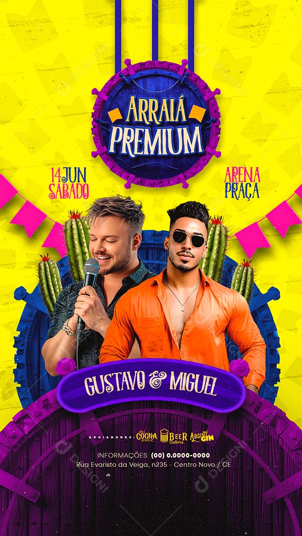 Story Flyer Próximos Shows São João Social Media PSD Editável