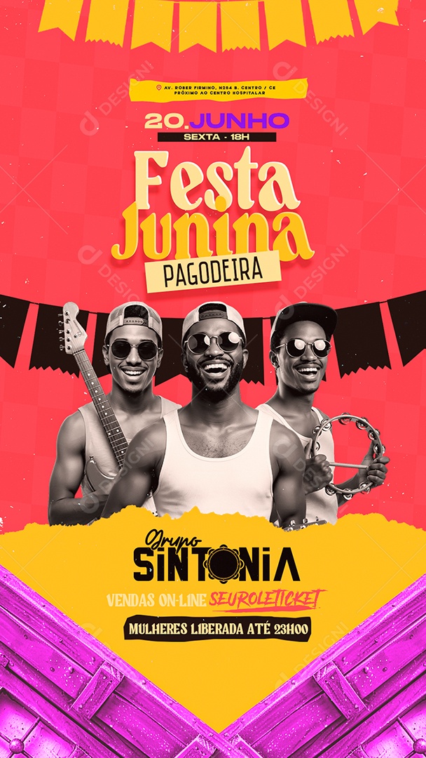 Story Flyer Próximos Shows São João Social Media PSD Editável
