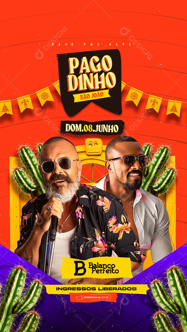 Story Flyer Próximos Shows São João Social Media PSD Editável