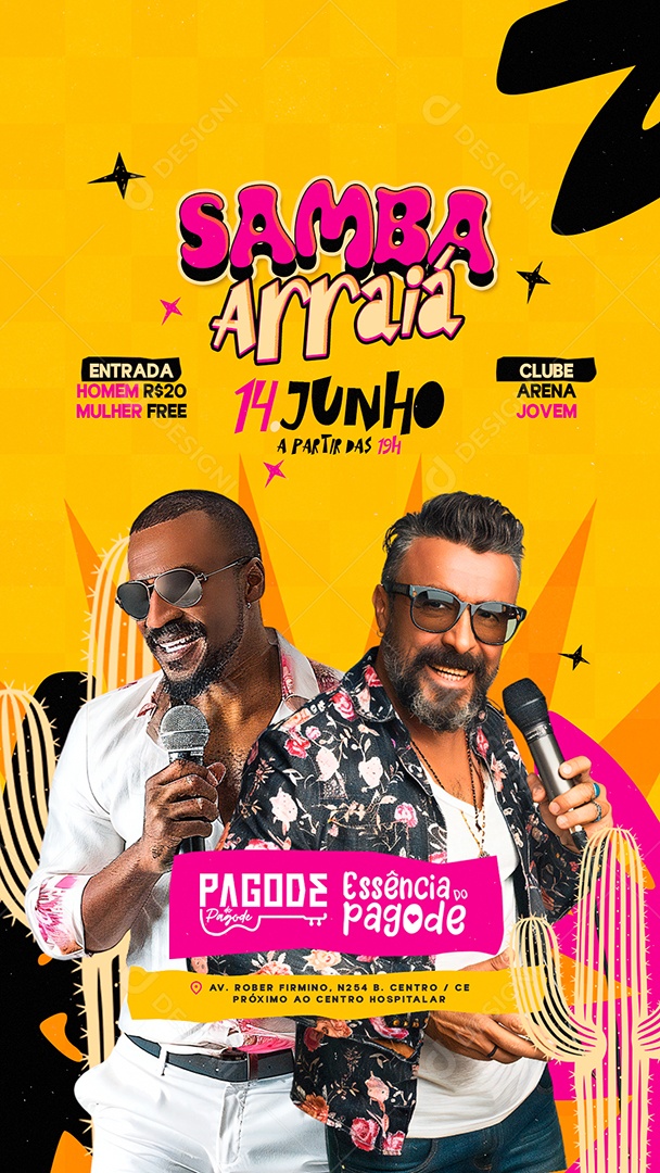 Story Flyer Próximos Shows São João Social Media PSD Editável