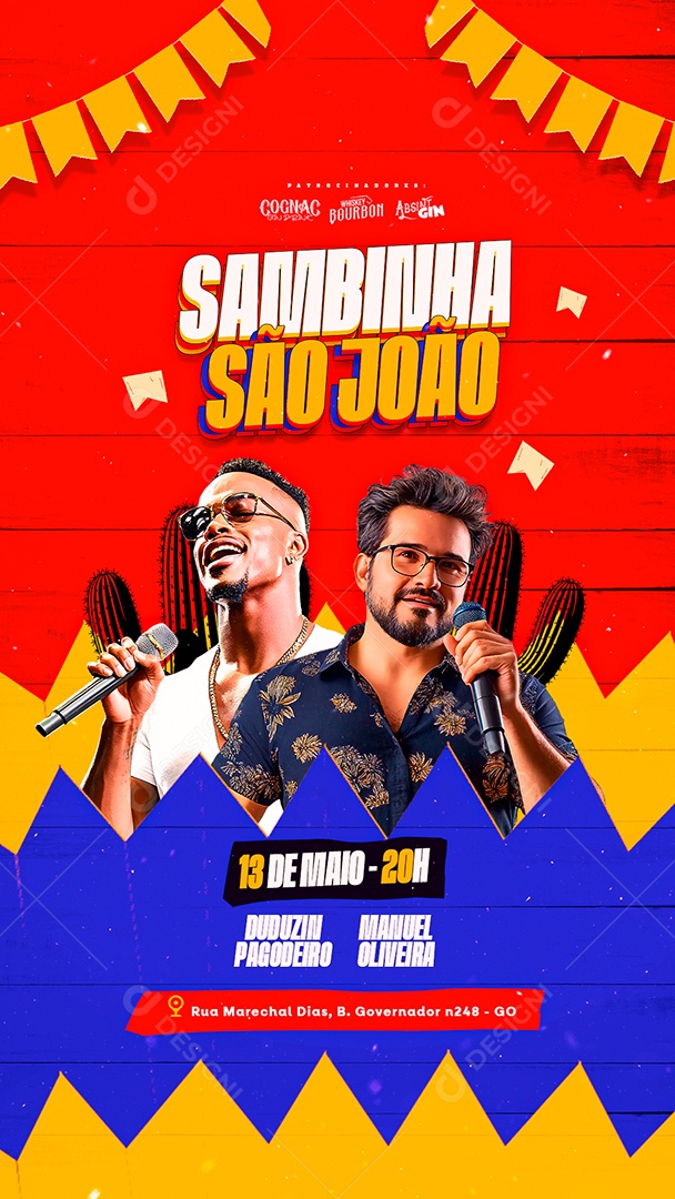 Story Flyer Próximos Shows São João Social Media PSD Editável