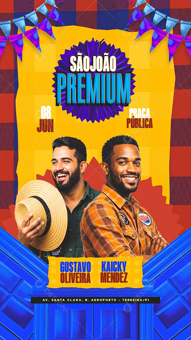 Story Flyer Próximos Shows São João Social Media PSD Editável