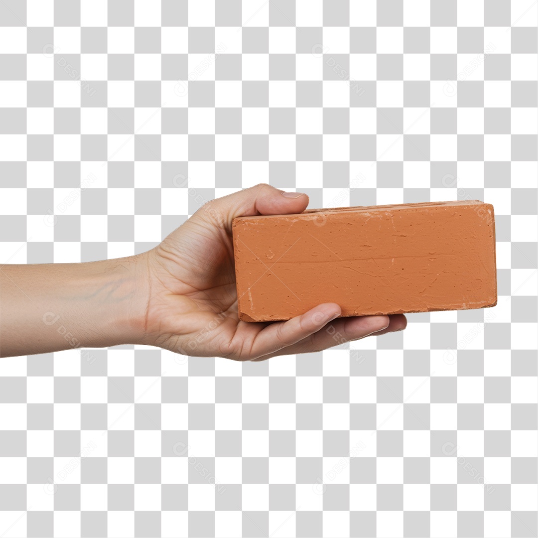 Dia do Trabalhador Mão com Tijolo PNG Transparente