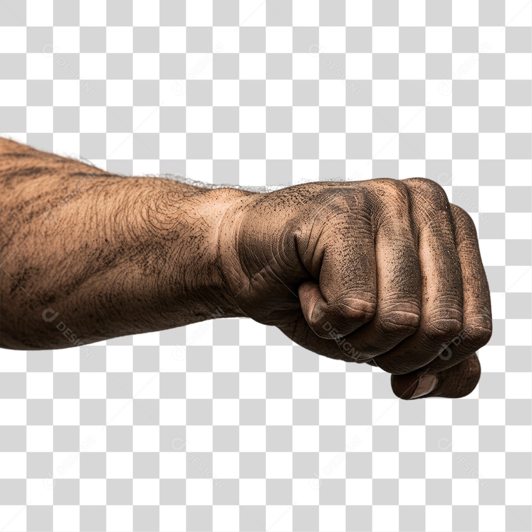 Dia do Trabalhador Mão de Homem Suja PNG Transparente