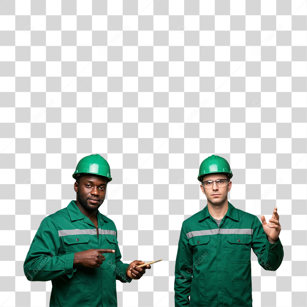 Dia do Trabalhador Homens com Uniforme de Trabalho PNG Transparente