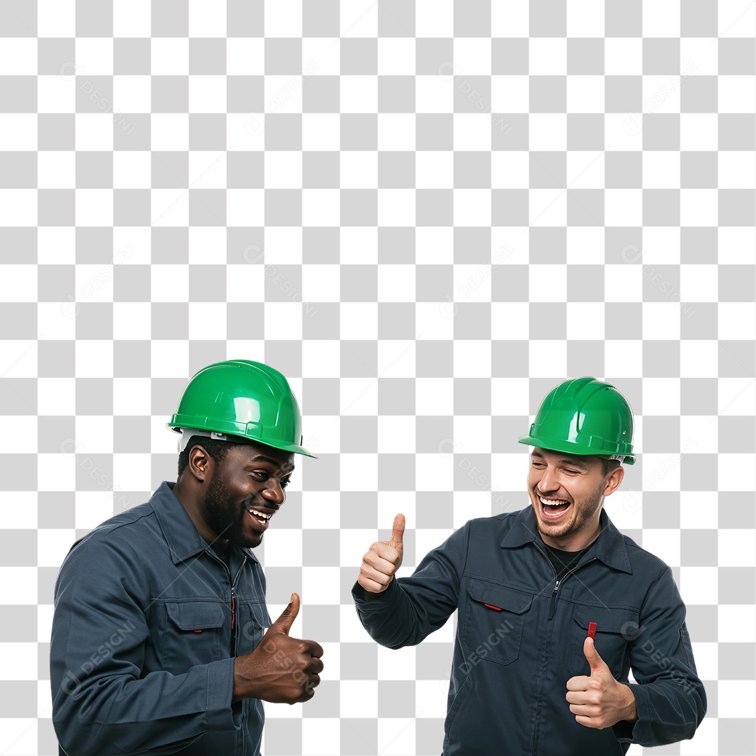 Dia do Trabalhador Homens com Uniforme de Trabalho PNG Transparente