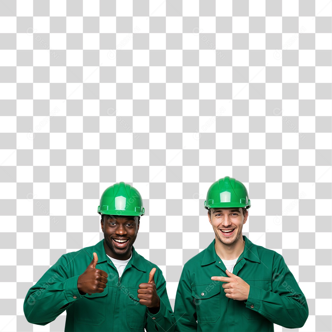 Dia do Trabalhador Homens com Uniforme de Trabalho PNG Transparente