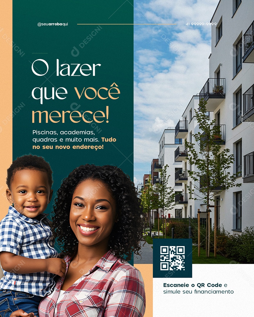 Lançamento Imobiliária O Lazer Que Você Merece Social Media PSD Editável