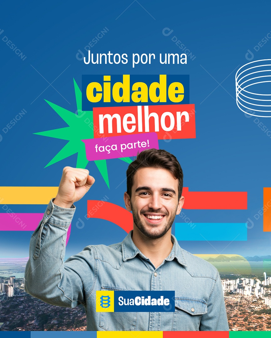 Prefeitura Juntos por Uma Cidade Melhor Faça Parte Social Media PSD Editável