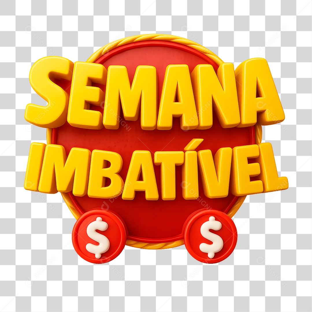 Selo 3D Semana Imbatível PNG Transparente