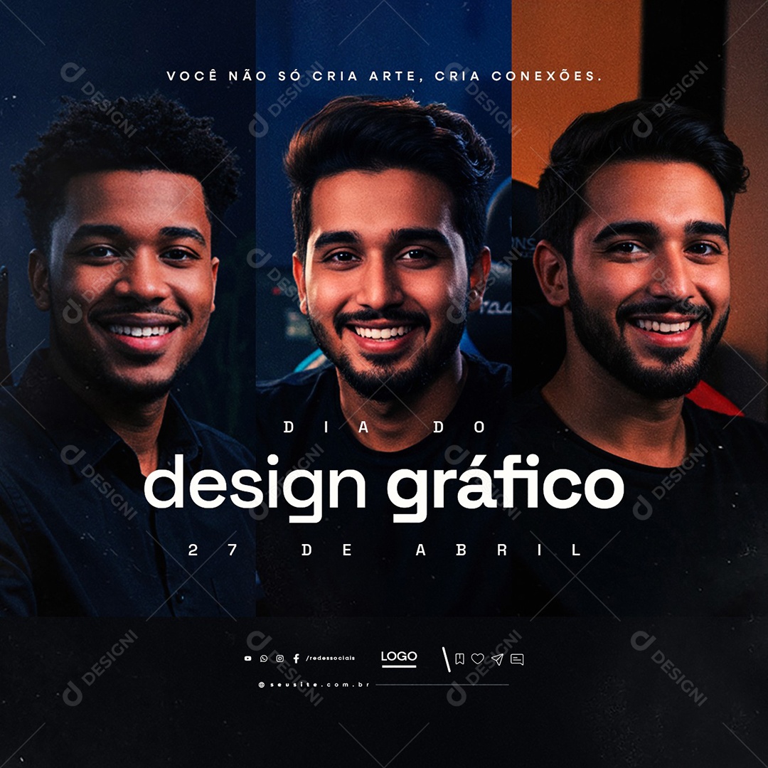 Dia do Design Gráfico 27 de Abril Social Media PSD Editável