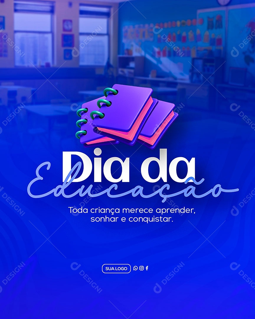 Dia Internacional Da Educação Dia 28 De Abril Social Media PSD Editável