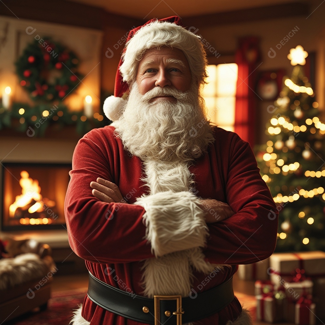 Fundo abstrato de papai noel no natal