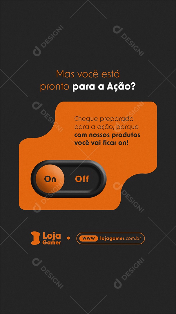 Story Loja Gamer Mas Você Está Pronto Para A Ação Social Media PSD Editável