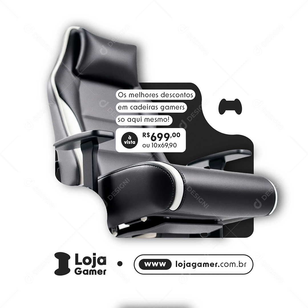 Loja Gamer Eleve O Nivel do Jogo Social Media PSD Editável