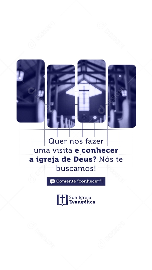 Story Social Media Igreja Nós Te Buscamos PSD Editável