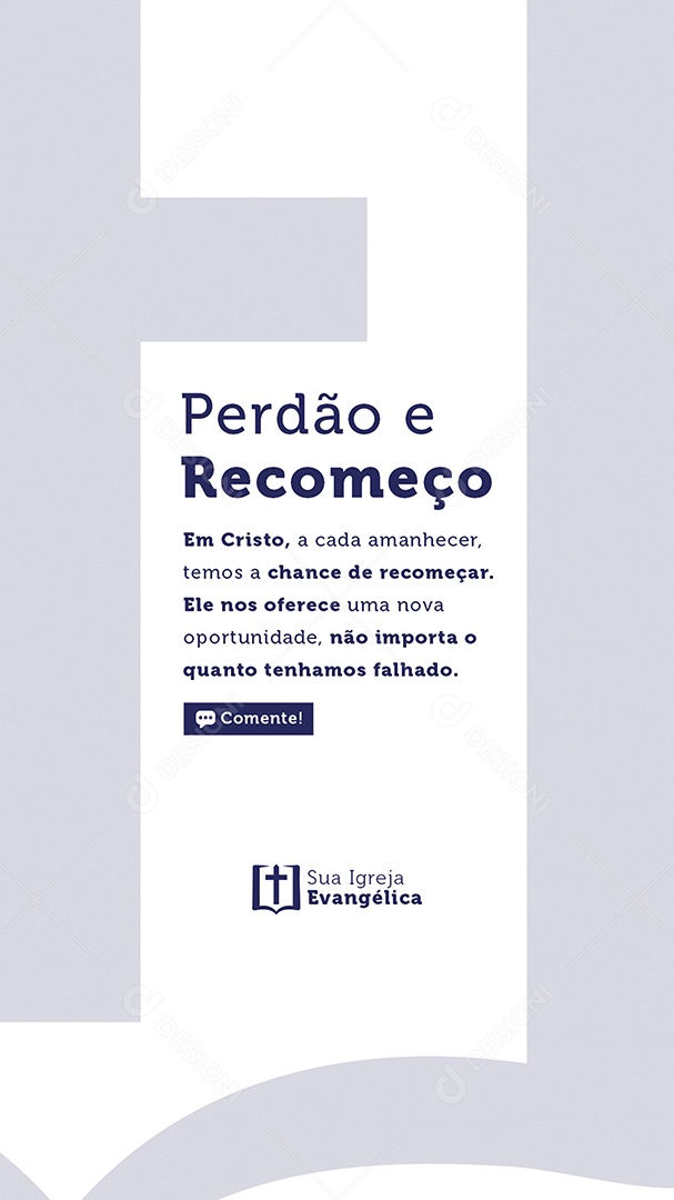 Story Social Media Igreja Perdão e Recomeço PSD Editável