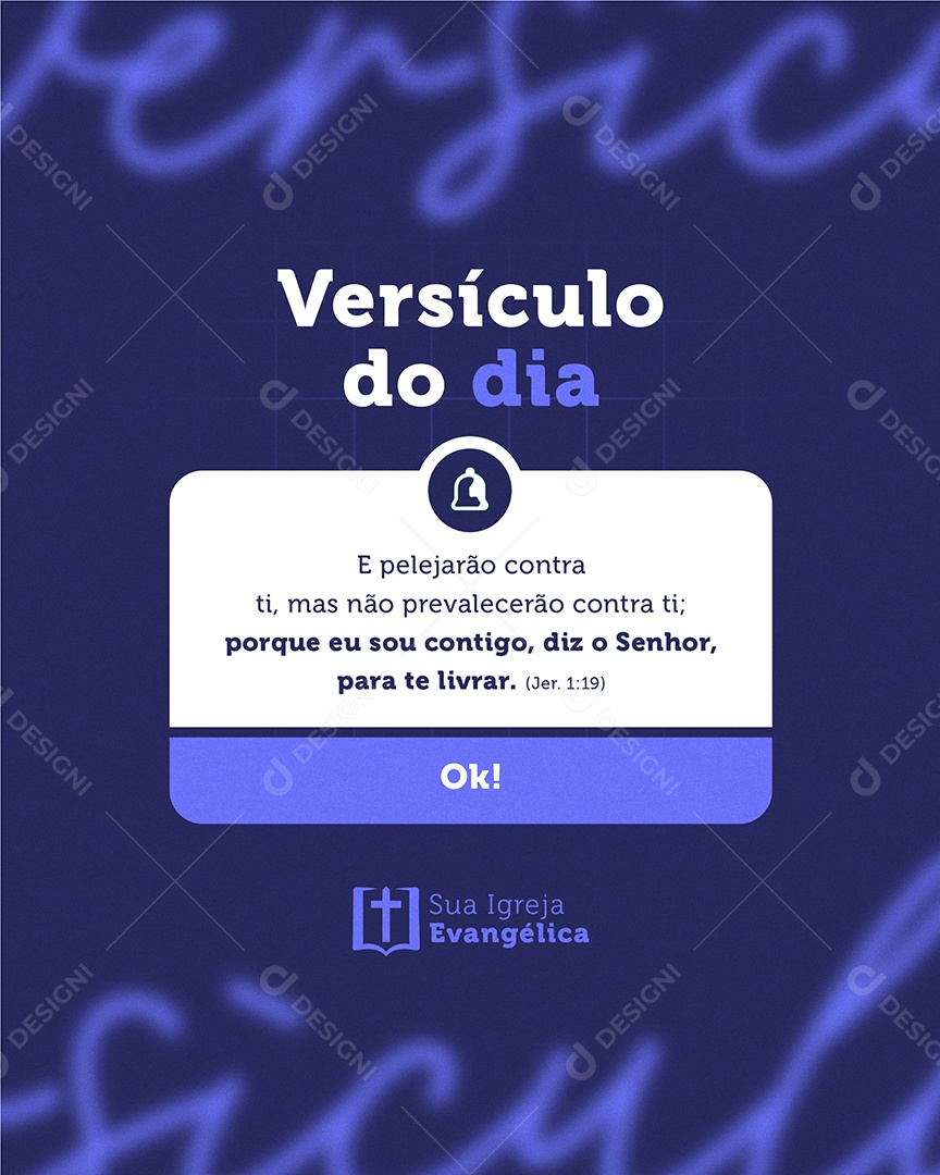 Social Media Igreja Versículo do Dia PSD Editável