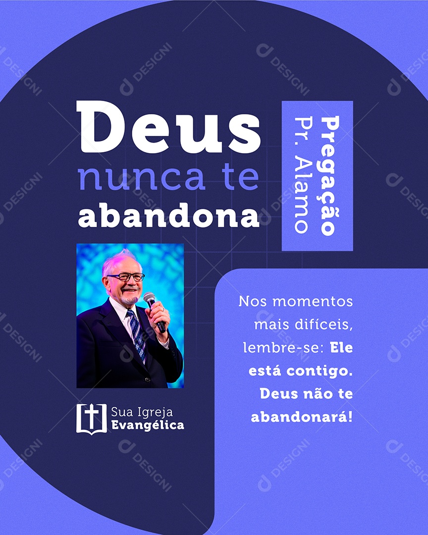 Social Media Deus Nunca Te Abandona PSD Editável