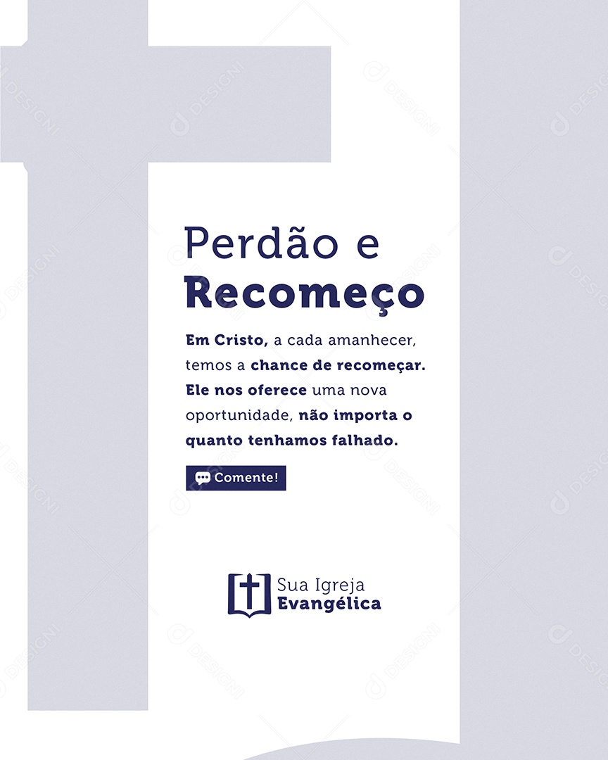 Social Media Perdão e Recomeço PSD Editável