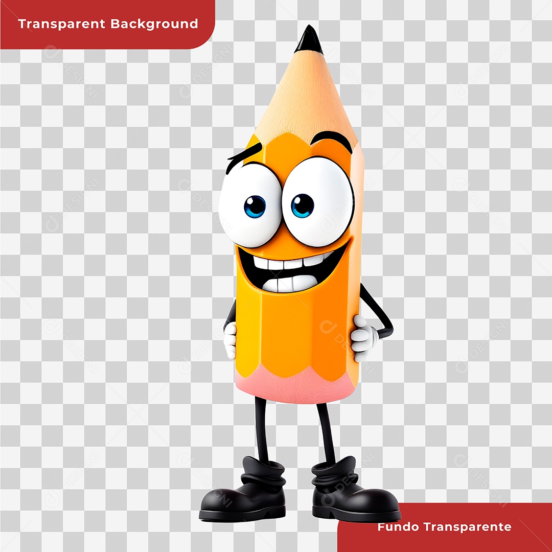 Lápis Elemento 3D Para Composição PSD