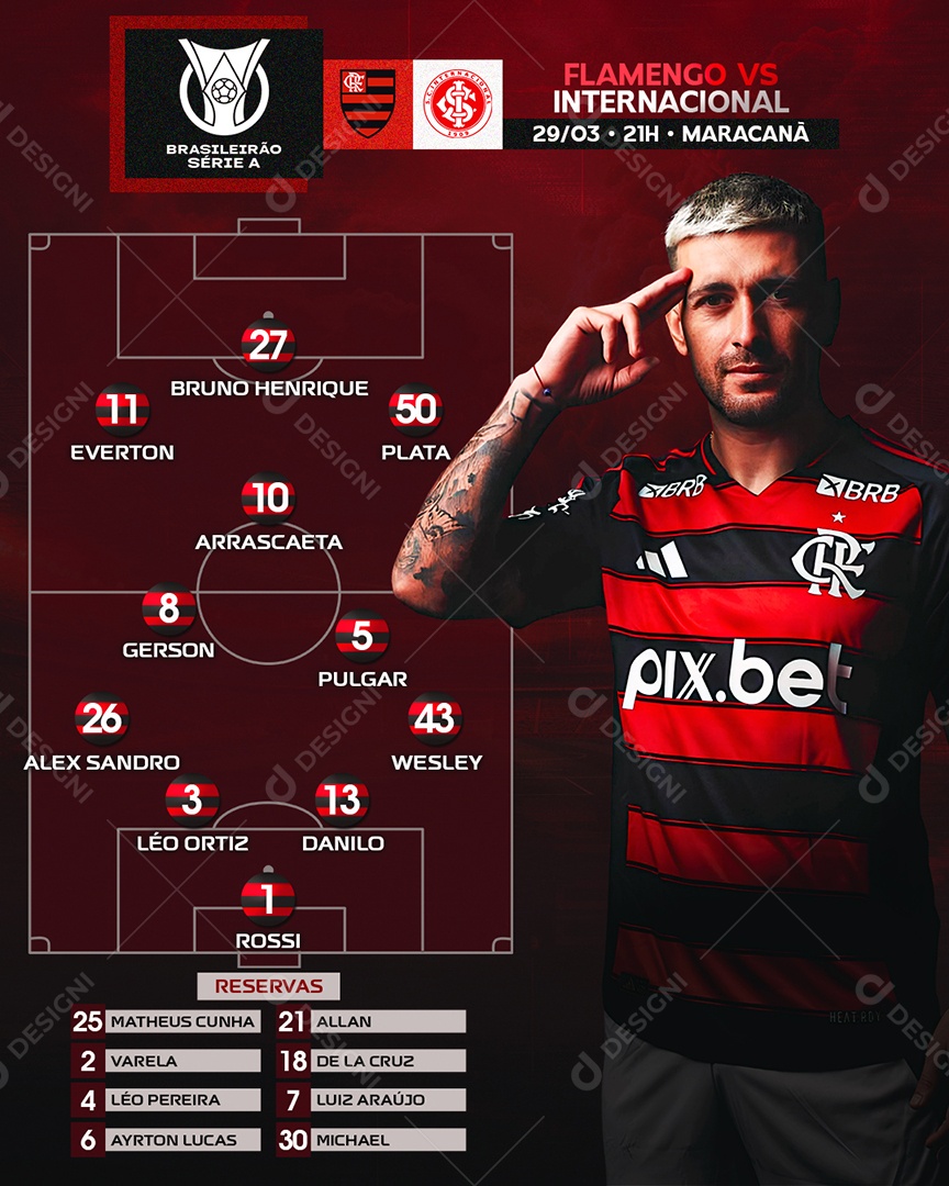 Feed Flyer Jogo De Futebol Social Mídia PSD Editável