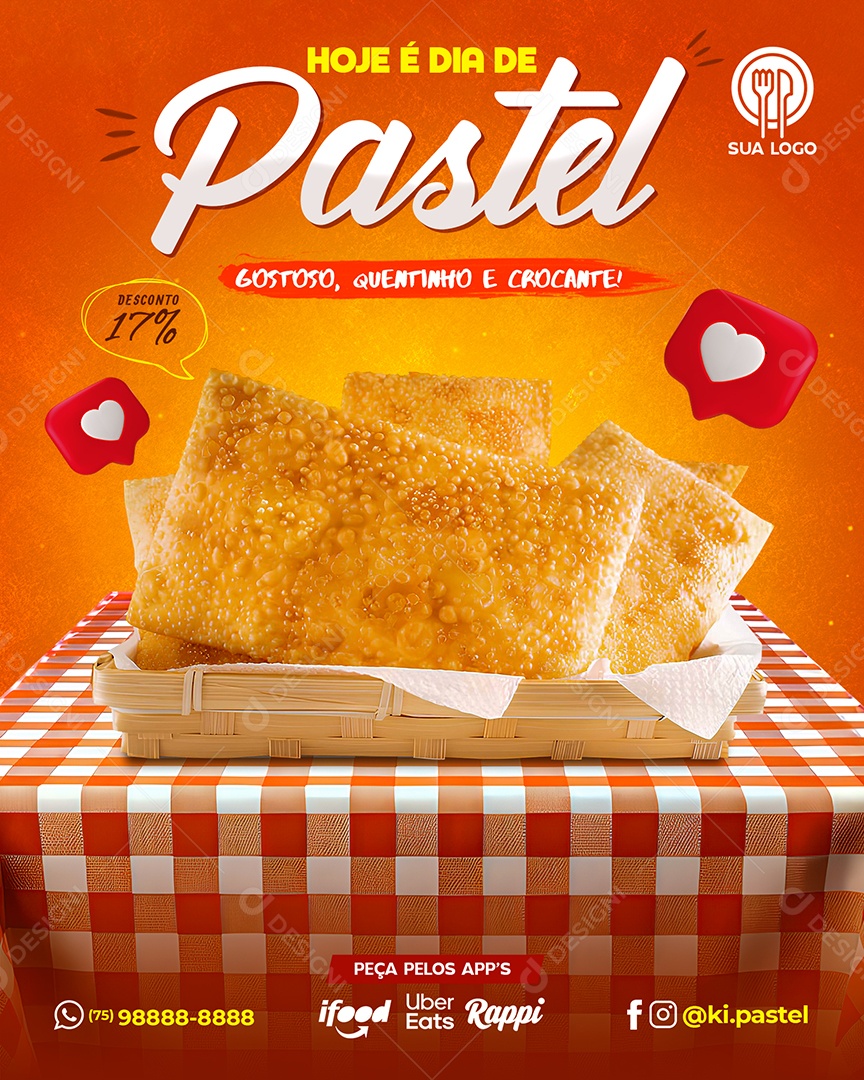 Post Pastelaria Social Media PSD Editável