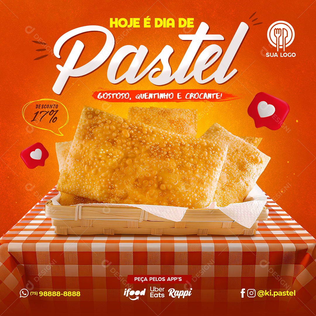 Post Pastelaria Social Media PSD Editável