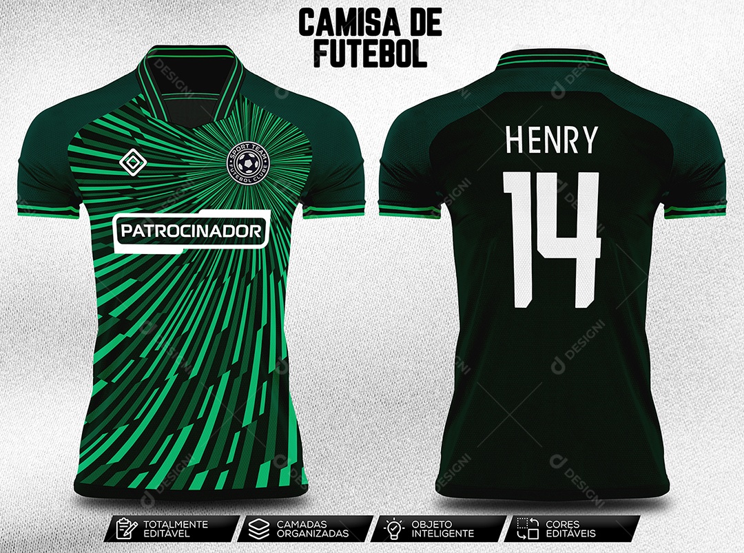 Mockup Camisa de Futebol PSD Editável