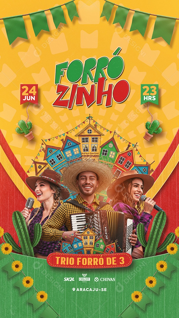 Flyer Forró Zinho Social Media Story PSD Editável