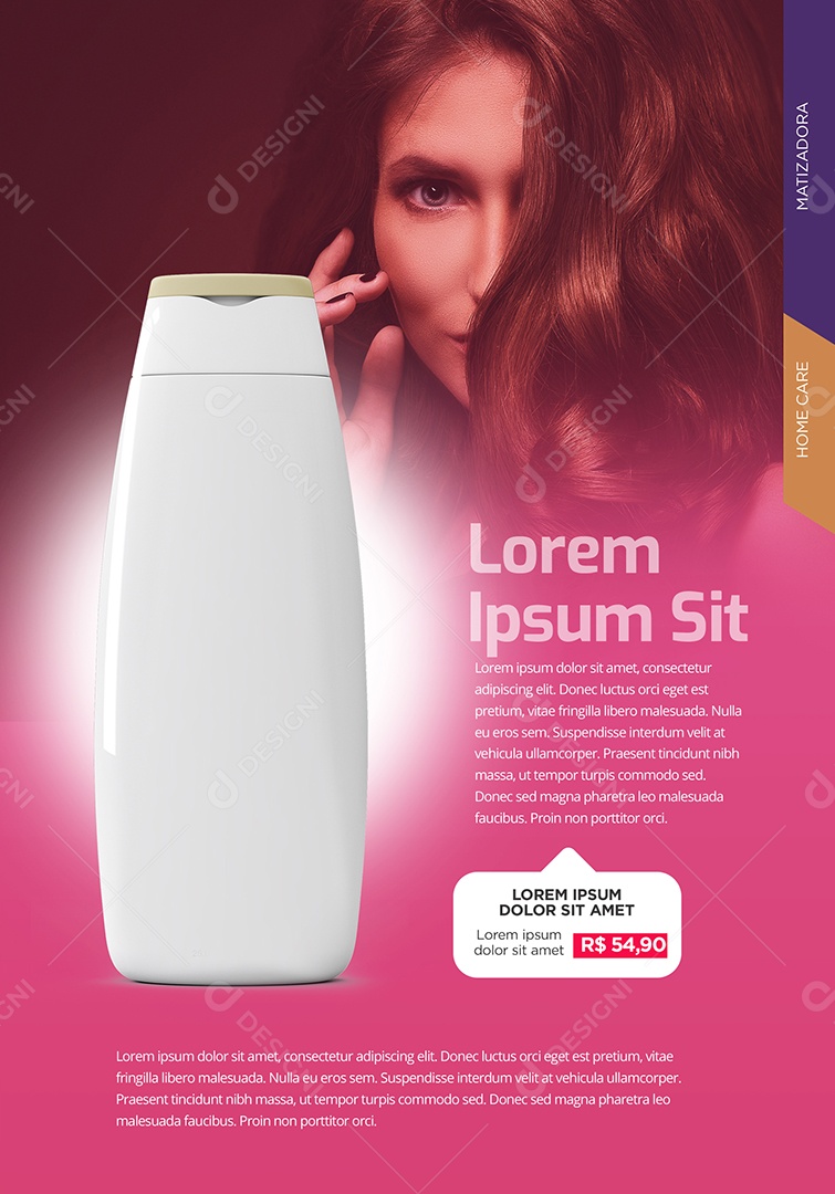 Cosméticos Matizador Lorem Ipsum Social Media PSD Editável