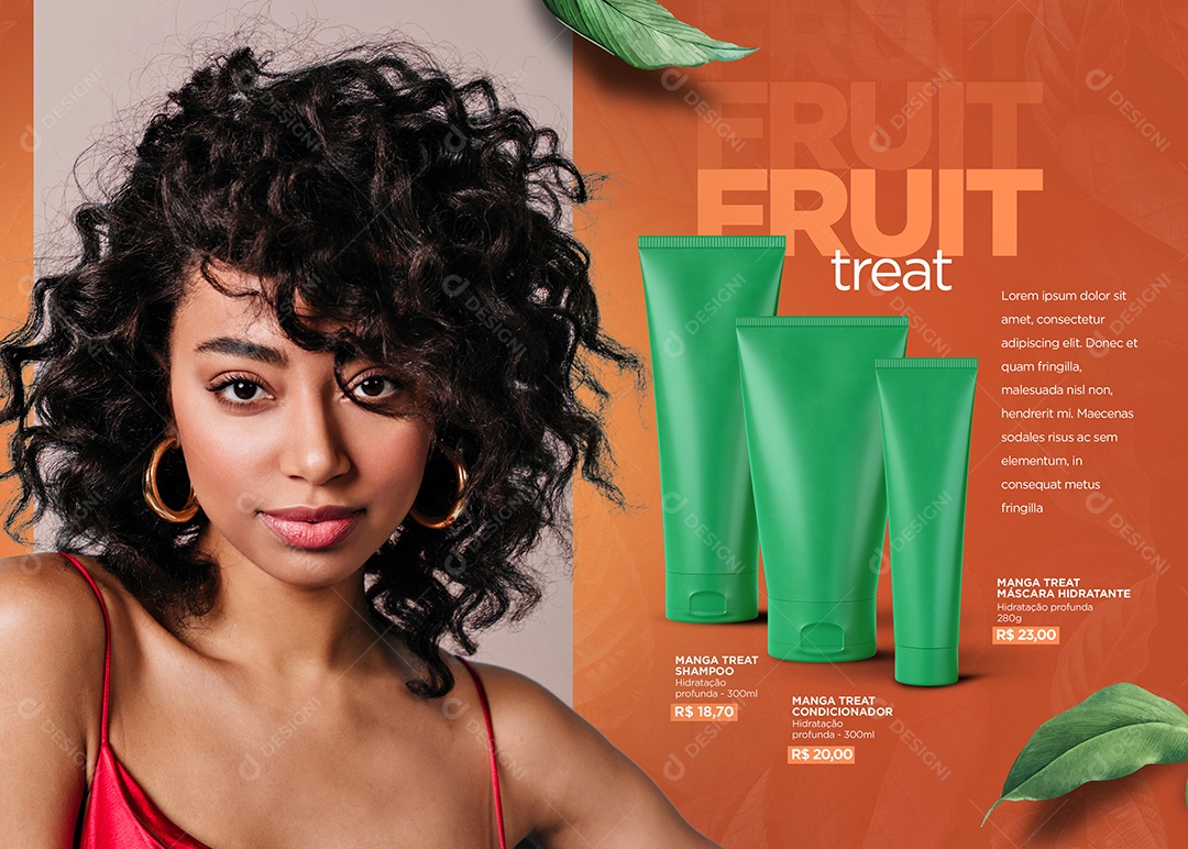 Cosméticos Kit Chá de Frutas Social Media PSD Editável