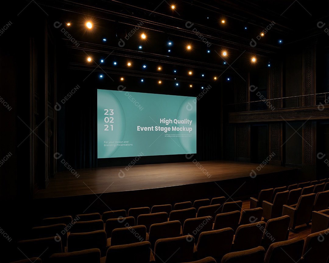 Espaço de Conferência PSD Editável Mockup