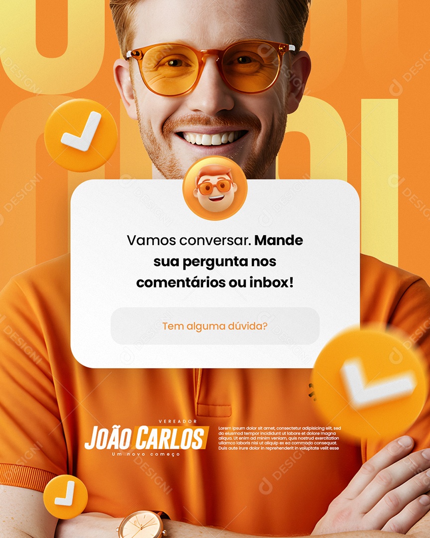 Vereador Tem Alguma Dúvida Social Media PSD Editável