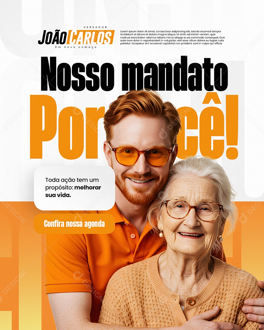 Vereador Nosso Mandato por Você Social Media PSD Editável