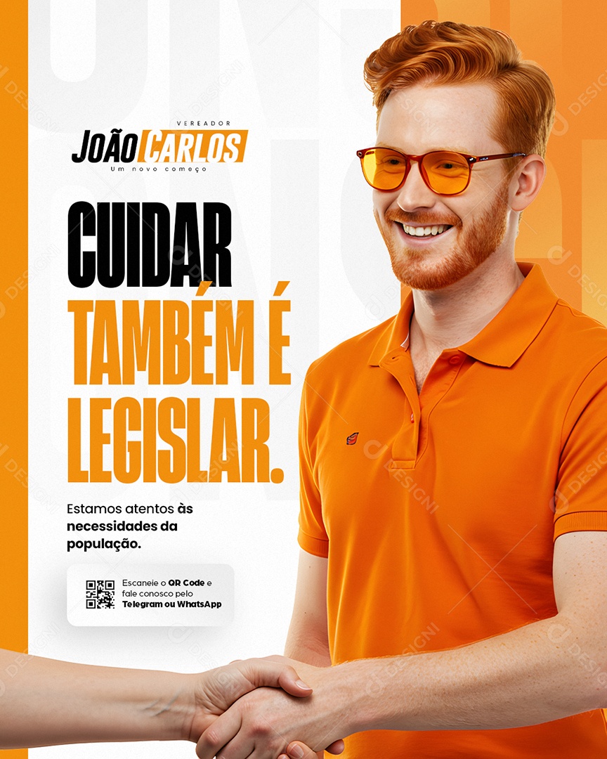 Vereador Cuidar Também é Legislar Social Media PSD Editável
