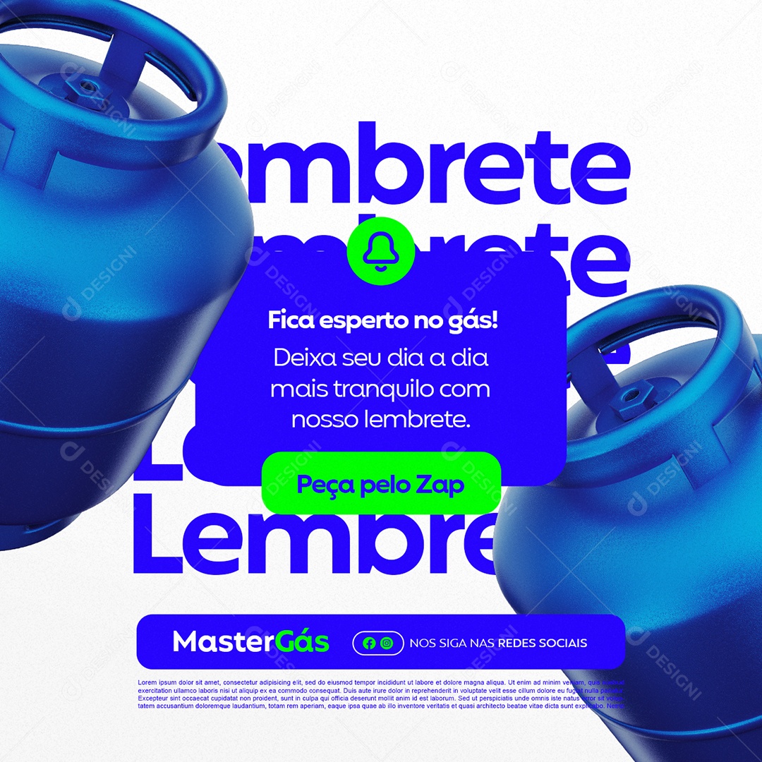 Gás Lembrete Peça pelo Zap Social Media PSD Editável