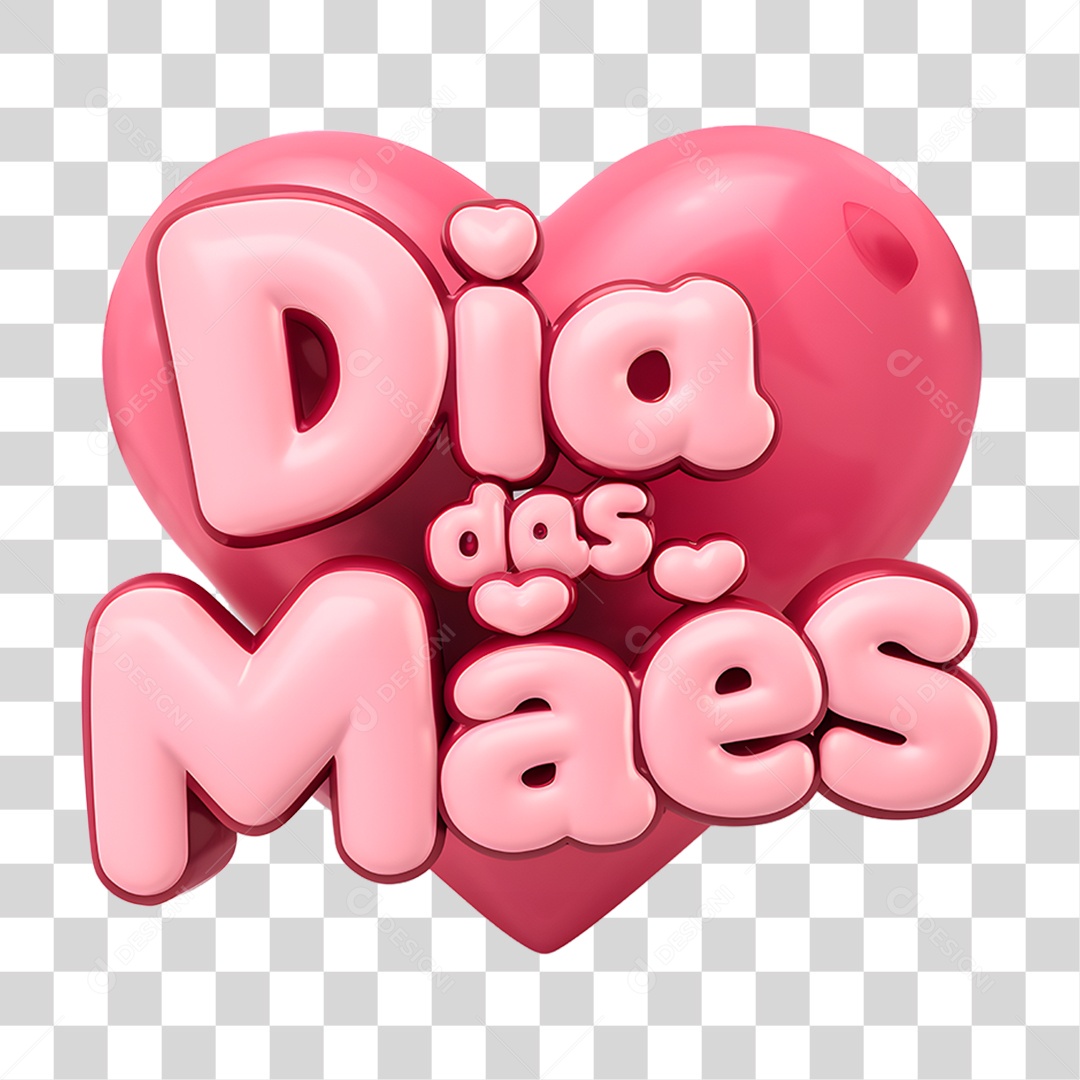 3D Mother's Day Transparent PNG Stamp